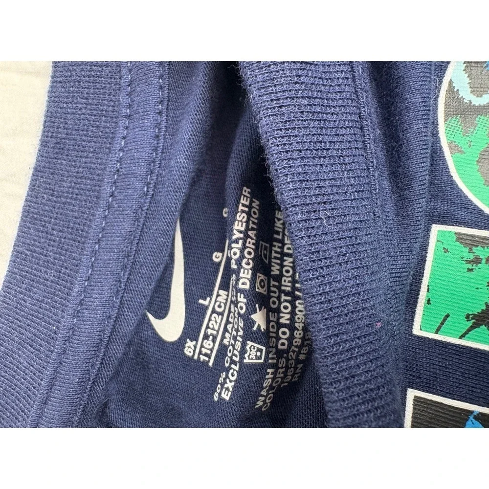 Nike Kids Navy Blue Just Do It Graphic T Shirt Size 6X
